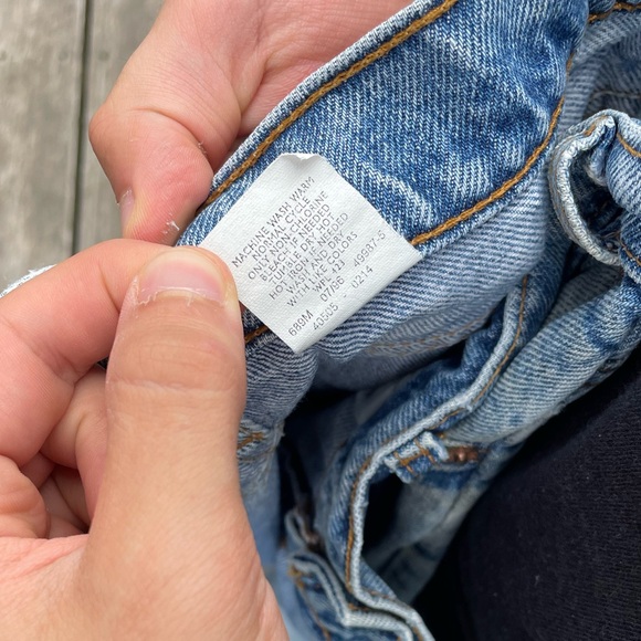 Levi’s orange tab 505 blue acid wash denim jeans from 1996 - Picture 5 of 7